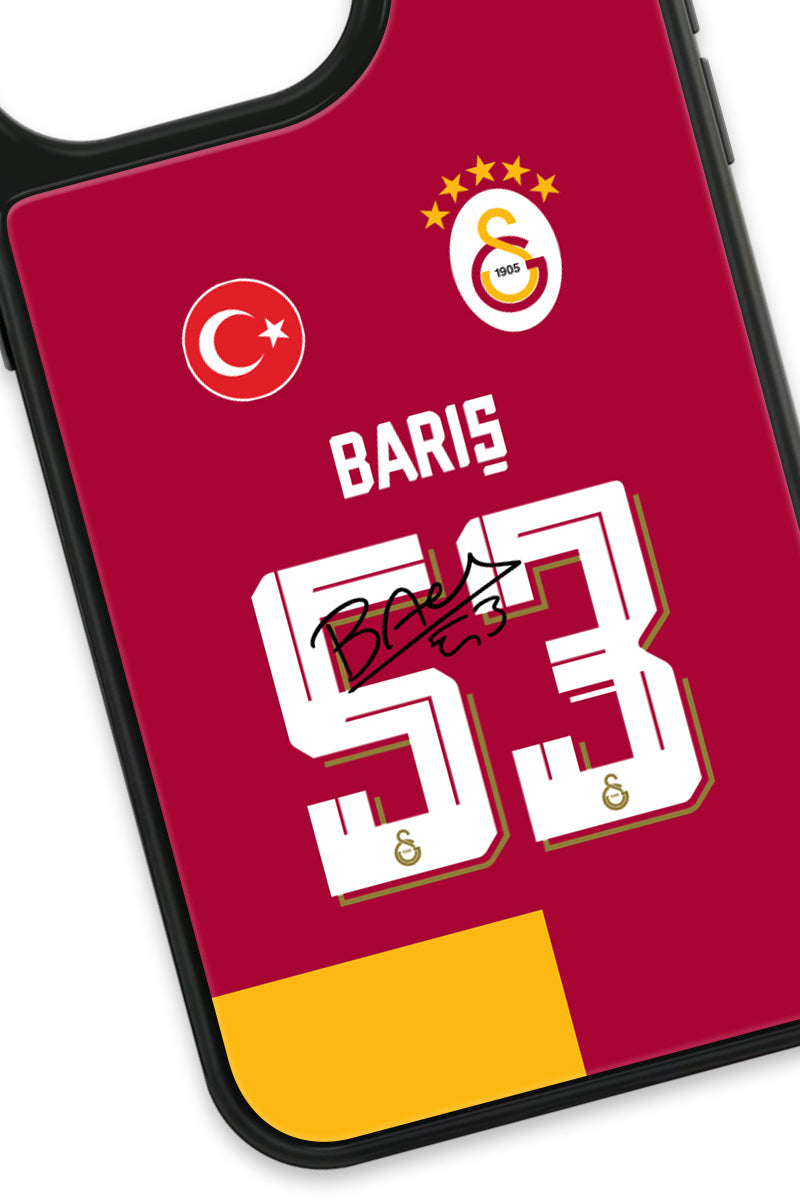 Galatasaray Barış Alper Yılmaz 53 Forma iPhone 14 Pro Cam Kılıf