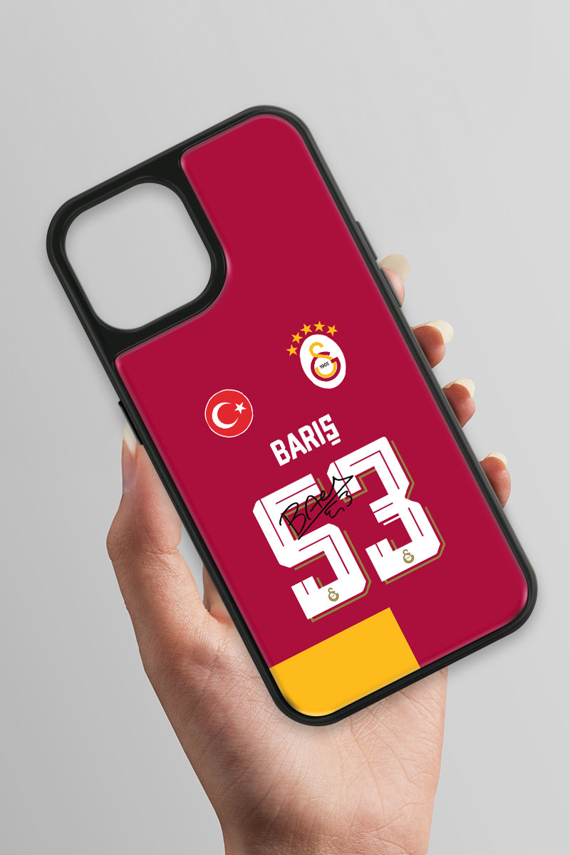 Galatasaray iPhone 15 Cam Kılıf Parçalı Forma
