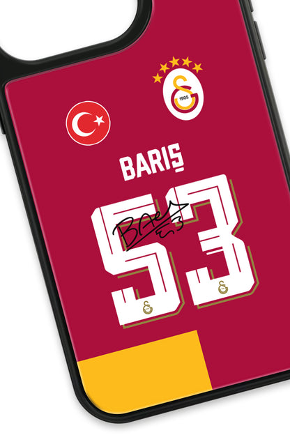 Galatasaray Barış Alper Yılmaz 53 Forma iPhone 15 Pro Cam Kılıf
