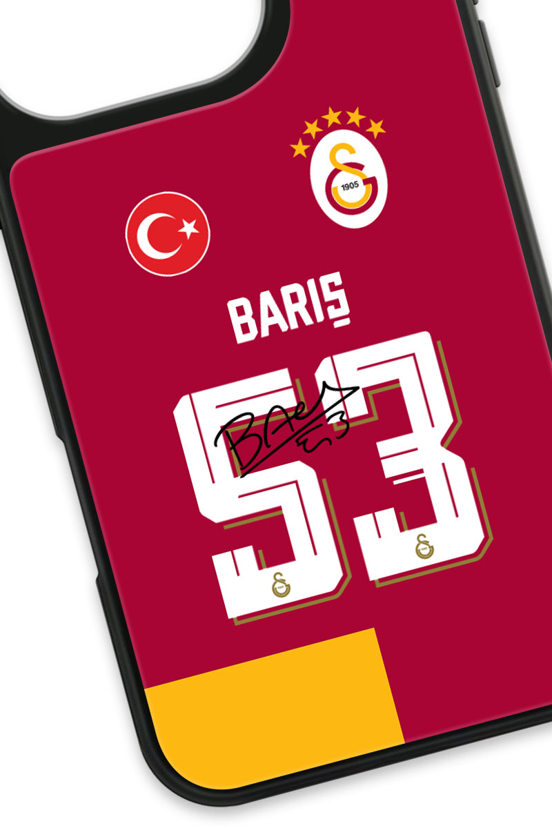 Galatasaray Barış Alper Yılmaz 53 Forma iPhone 16 Pro Cam Kılıf