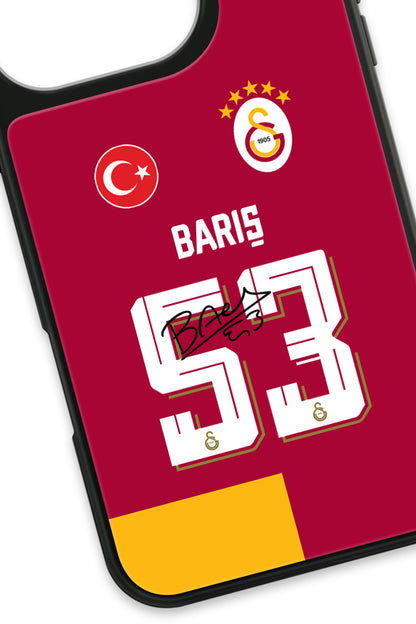 Galatasaray Barış Alper Yılmaz 53 Forma iPhone 16 Pro Cam Kılıf