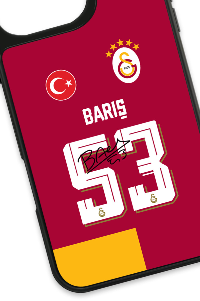 Galatasaray Barış Alper Yılmaz 53 Forma iPhone 16 Pro Max Cam Kılıf