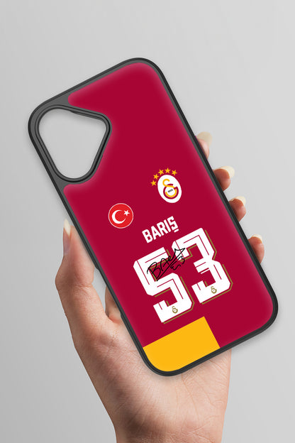 Galatasaray iPhone 17 Cam Kılıf Parçalı Forma