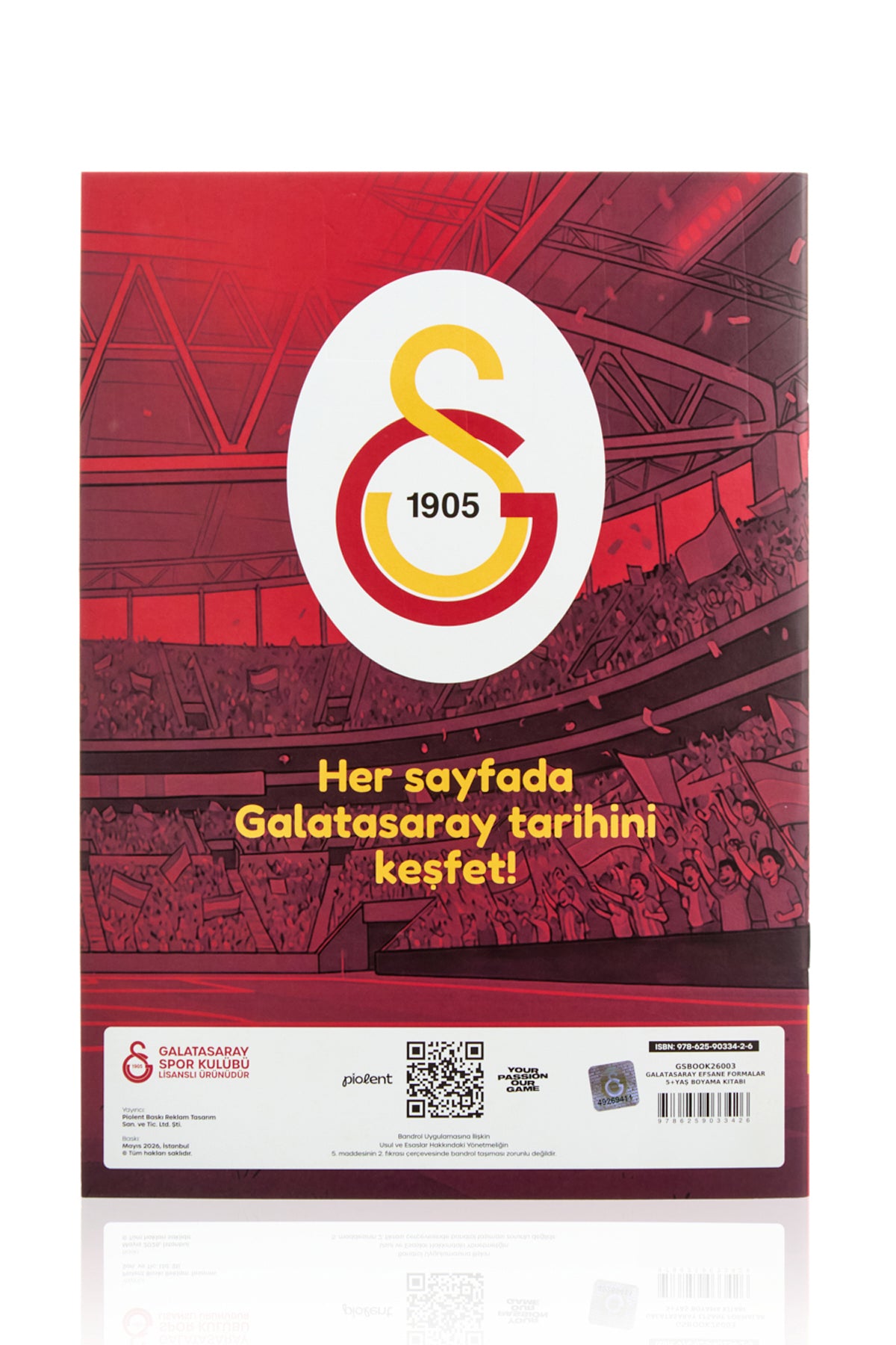 Galatasaray Boyama Kitabı Efsane Formalar 5 Yaş Üzeri - Sticker Hediyeli Lisanslı Orijinal