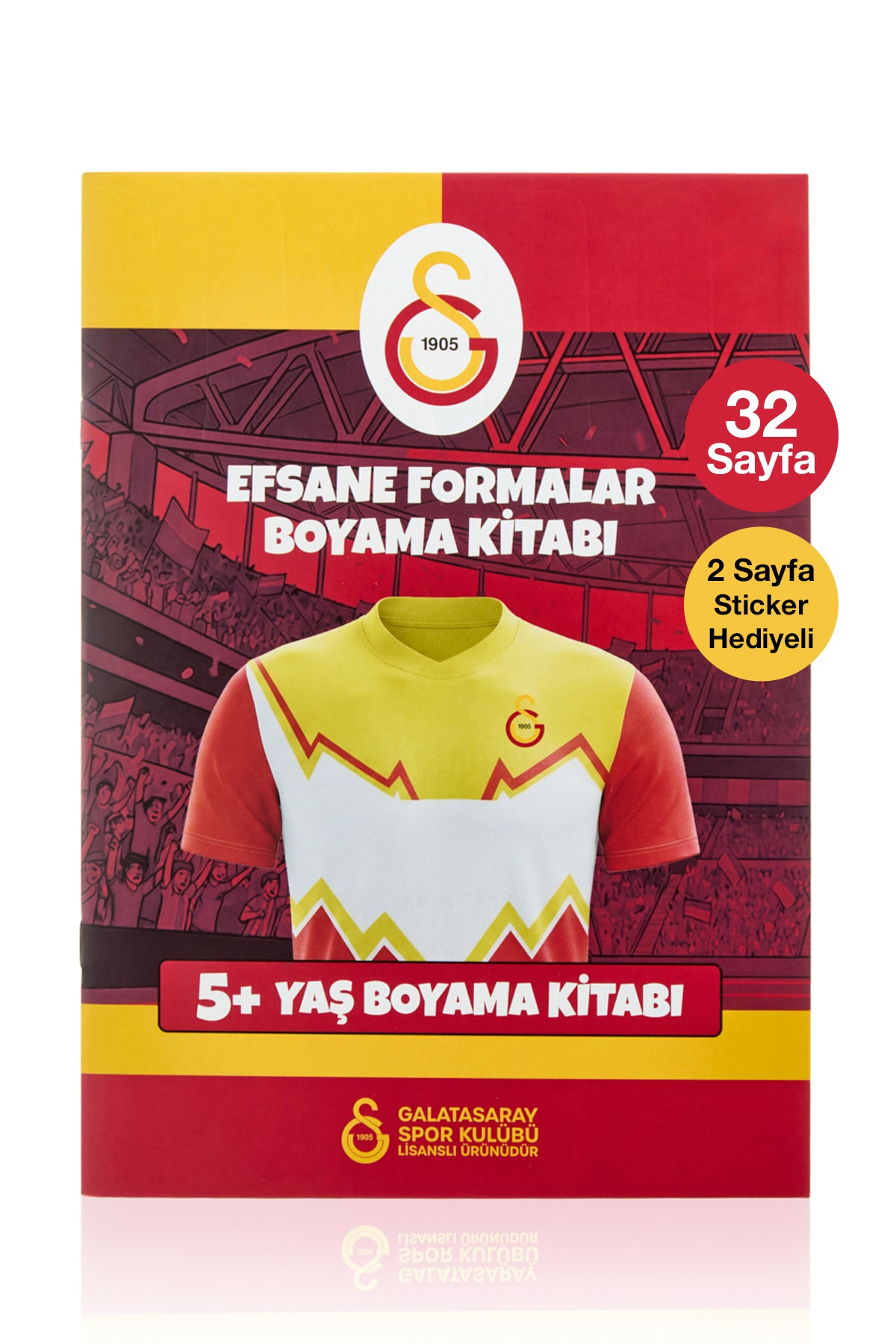 Galatasaray Boyama Kitabı Efsane Formalar 5 Yaş Üzeri - Sticker Hediyeli Lisanslı Orijinal
