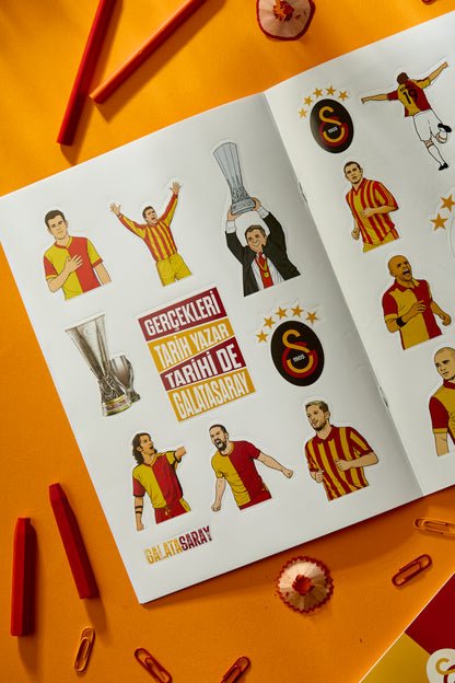 Galatasaray Boyama Kitabı Efsaneler 5 Yaş Üzeri - Sticker Hediyeli Lisanslı Orijinal