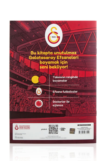 Galatasaray Boyama Kitabı Efsaneler 5 Yaş Üzeri - Sticker Hediyeli Lisanslı Orijinal