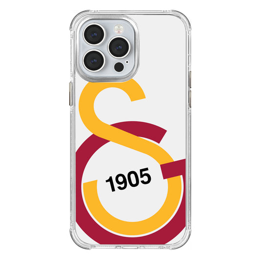 Galatasaray Büyük Logo Şeffaf iPhone 14 Pro Max Telefon Kılıfı