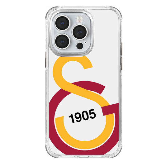 Galatasaray Büyük Logo Şeffaf iPhone 14 Pro Telefon Kılıfı