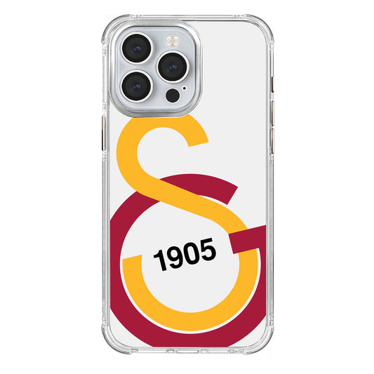 Galatasaray Büyük Logo Şeffaf iPhone 15 Pro Max Telefon Kılıfı
