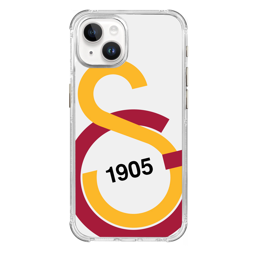 Galatasaray Büyük Logo Şeffaf iPhone 15 Pro Telefon Kılıfı