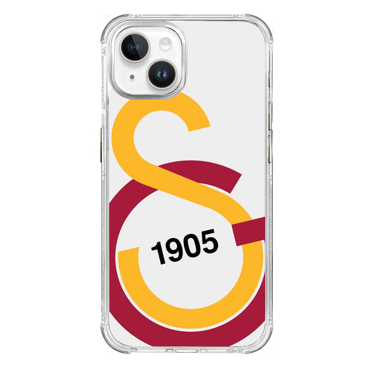 Galatasaray Büyük Logo Şeffaf iPhone 15 Telefon Kılıfı