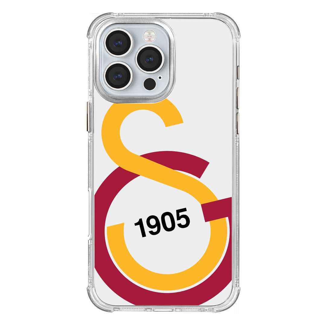 Galatasaray Büyük Logo Şeffaf iPhone 16 Pro Max Telefon Kılıfı