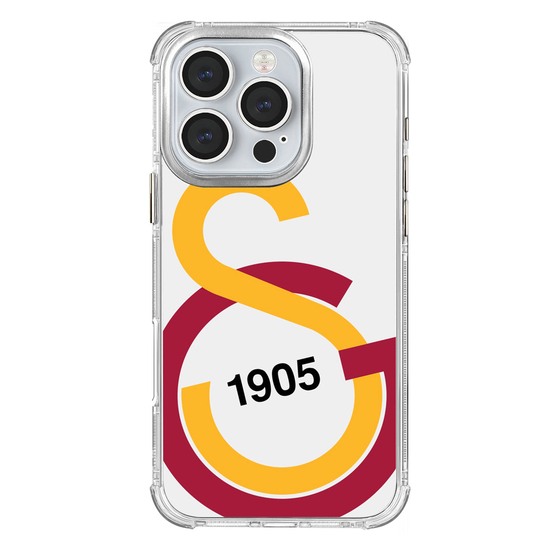 Galatasaray Büyük Logo Şeffaf iPhone 16 Pro Telefon Kılıfı