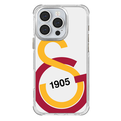 Galatasaray Büyük Logo Şeffaf iPhone 16 Pro Telefon Kılıfı