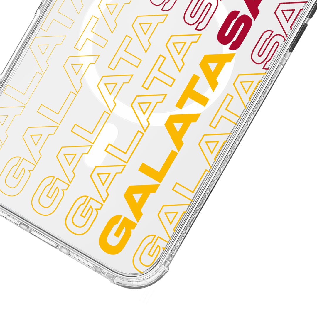 Galatasaray Dikey Metin Şeffaf Telefon Kılıfı