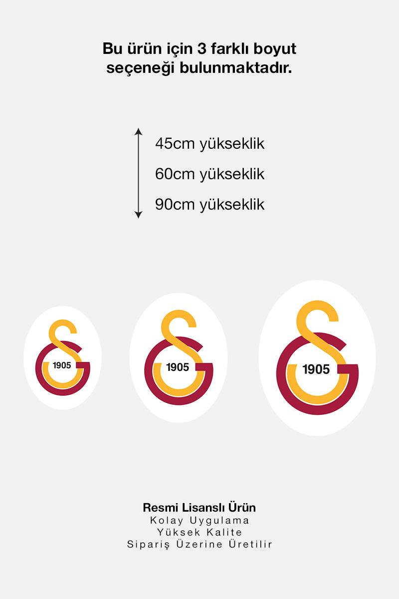 Galatasaray Duvar Sticker Arma - Lisanslı Orijinal