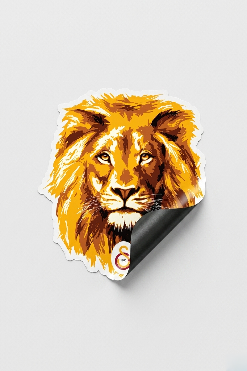 Galatasaray Duvar Sticker Aslan - Lisanslı Orijinal