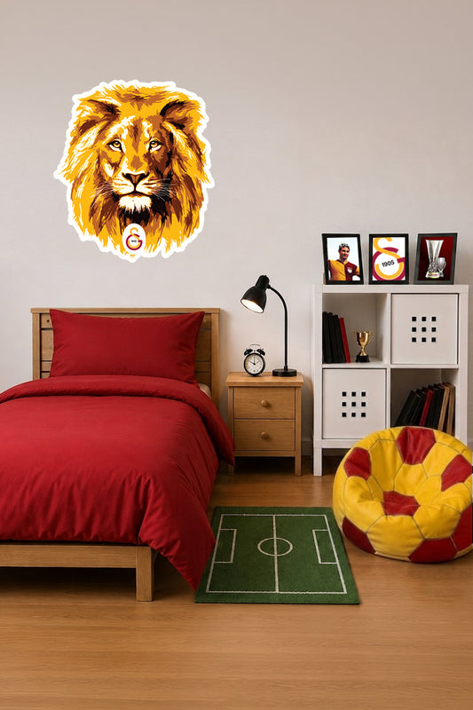 Galatasaray Duvar Sticker Aslan - Lisanslı Orijinal
