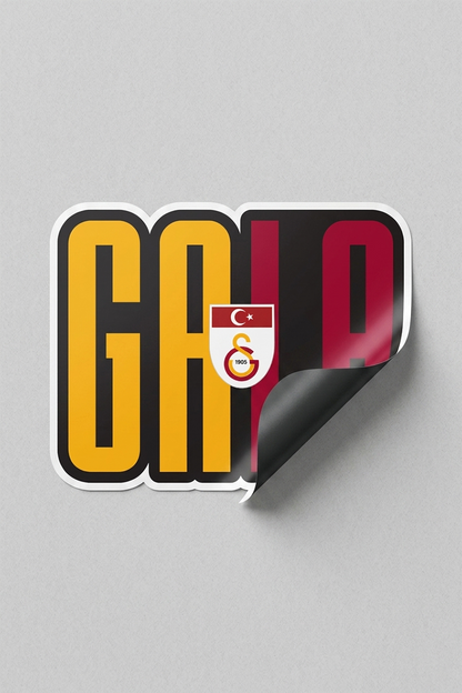 Galatasaray Duvar Sticker Bayrak Arma - Lisanslı Orijinal