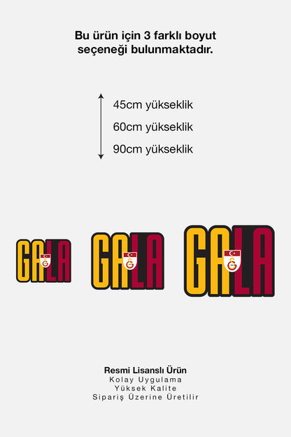Galatasaray Duvar Sticker Bayrak Arma - Lisanslı Orijinal