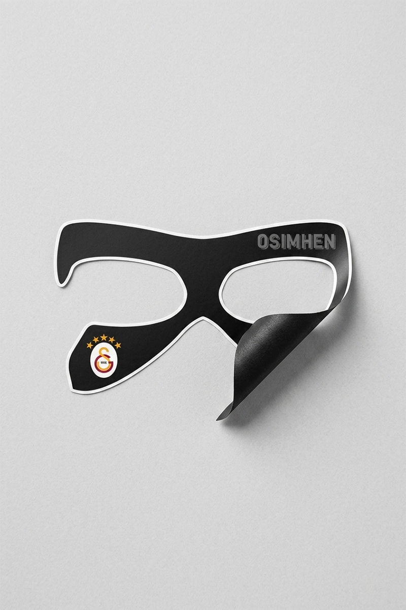 Galatasaray Duvar Sticker Osimhen Maske - Lisanslı Orijinal