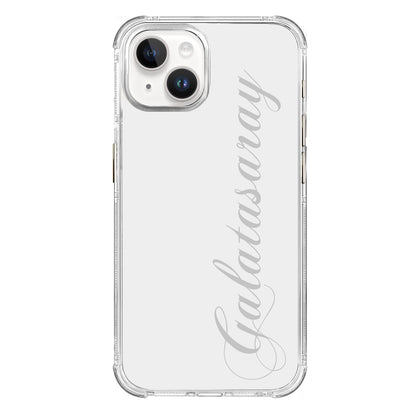 Galatasaray El Yazı Şeffaf iPhone 15 Pro Telefon Kılıfı