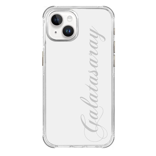 Galatasaray El Yazı Şeffaf iPhone 15 Telefon Kılıfı