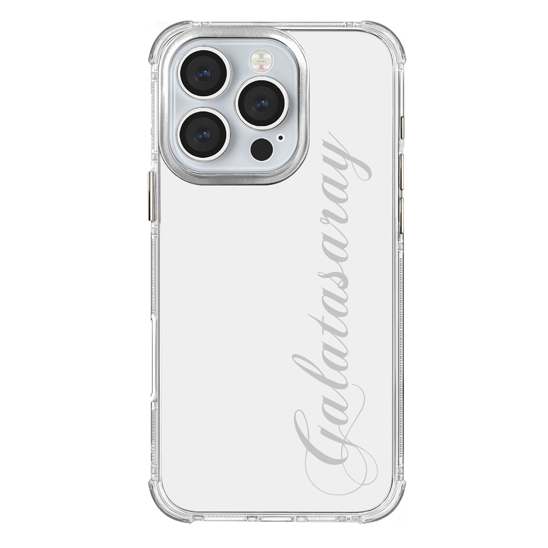 Galatasaray El Yazı Şeffaf iPhone 16 Pro Telefon Kılıfı