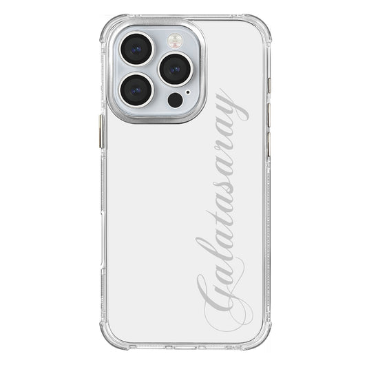 Galatasaray El Yazı Şeffaf iPhone 16 Pro Telefon Kılıfı