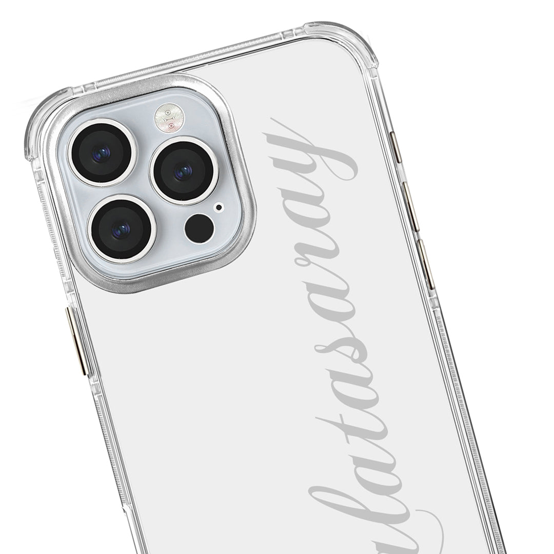 Galatasaray El Yazı Şeffaf iPhone 16 Pro Max Telefon Kılıfı