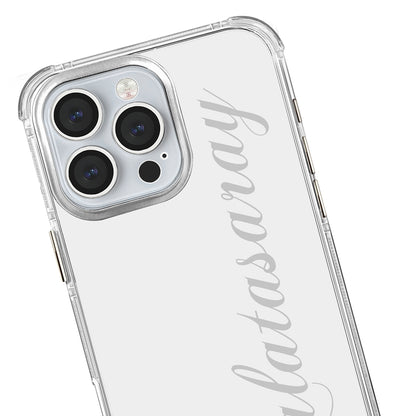 Galatasaray El Yazı Şeffaf iPhone 16 Pro Max Telefon Kılıfı
