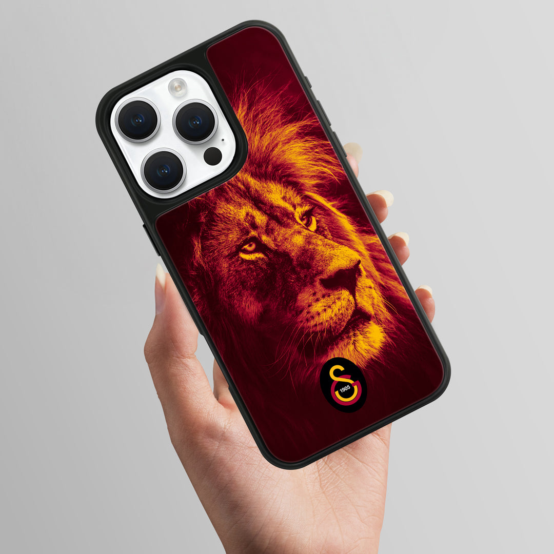Galatasaray Enerji Aslan Cam Telefon Kılıfı