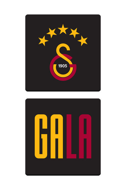 Galatasaray Gala Ahşap Bardak Altlığı 2'li Set
