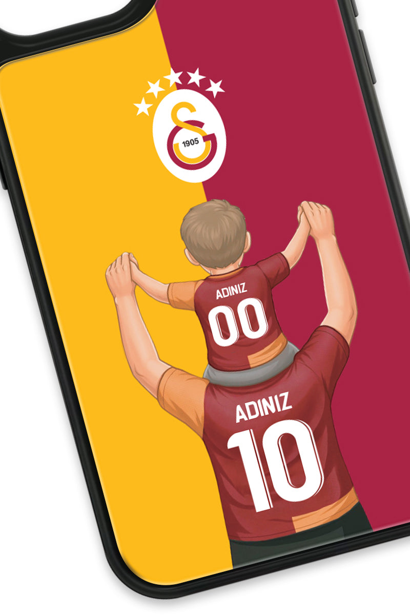 Galatasaray Kişiye Özel Baba Oğul iPhone 13 Cam Kılıf