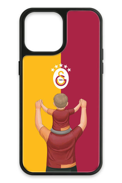 Galatasaray Kişiye Özel Baba Oğul iPhone 13 Pro Max Cam Kılıf