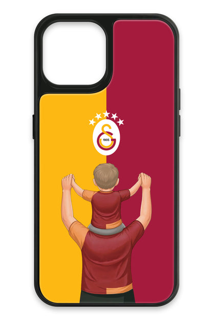 Galatasaray Kişiye Özel Baba Oğul iPhone 14 Cam Kılıf