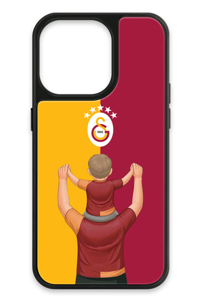 Galatasaray Kişiye Özel Baba Oğul iPhone 14 Pro Cam Kılıf