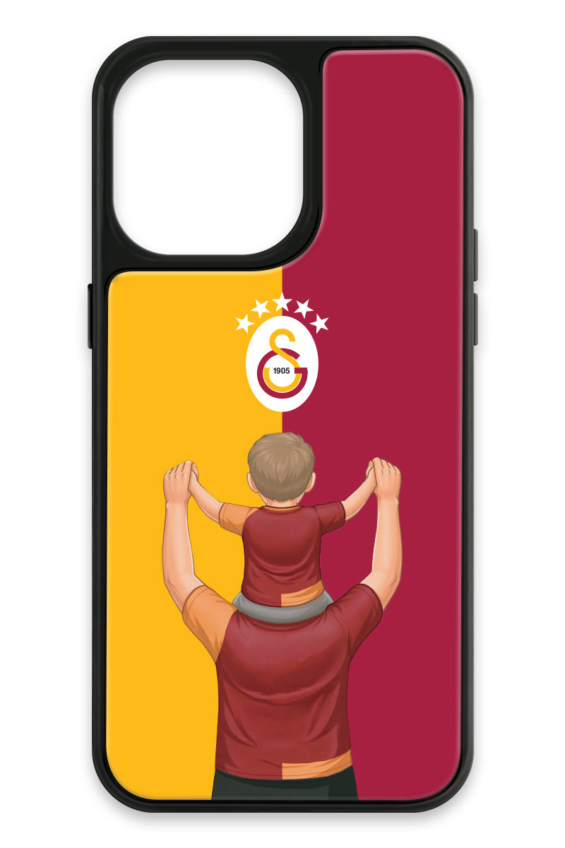 Galatasaray Kişiye Özel Baba Oğul iPhone 14 Pro Max Cam Kılıf
