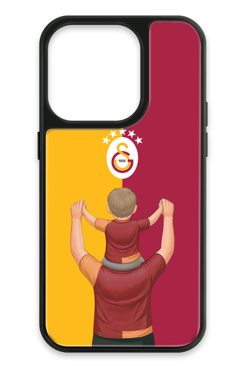 Galatasaray Kişiye Özel Baba Oğul iPhone 15 Pro Cam Kılıf