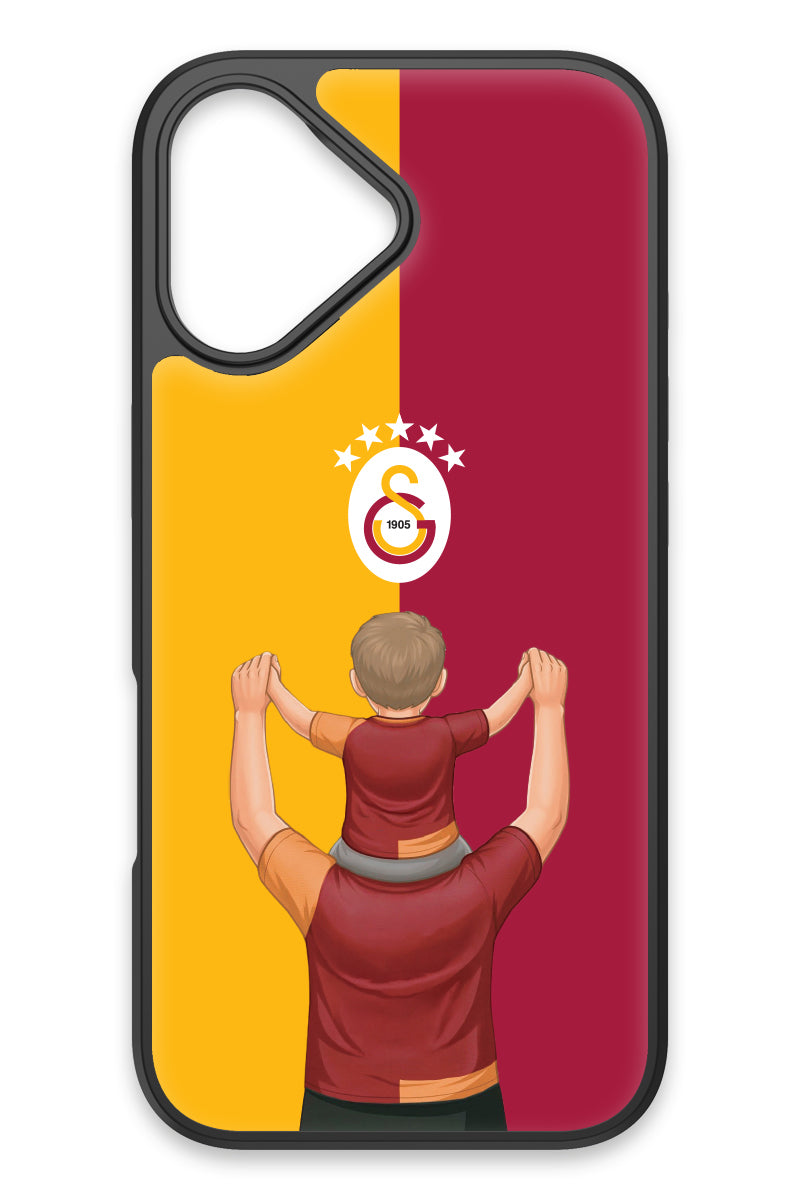Galatasaray Kişiye Özel Baba Oğul iPhone 17 Cam Kılıf
