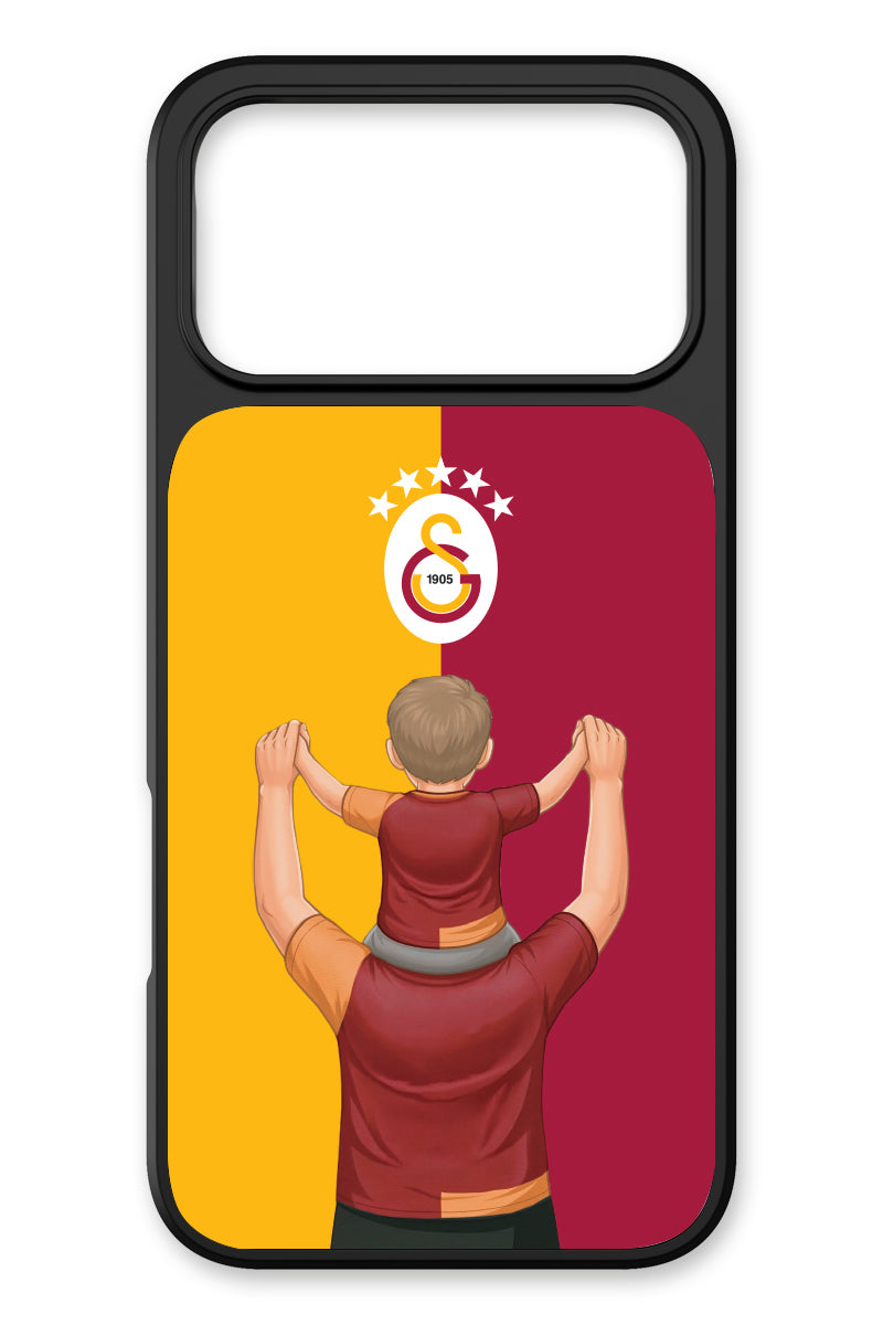 Galatasaray Kişiye Özel Baba Oğul iPhone 18 Pro Cam Kılıf