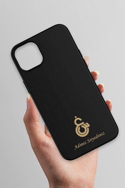 Galatasaray Kişiye Özel Gayin-Sin Arma iPhone 14 Deri Kılıf