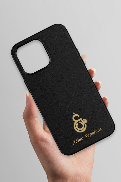 Galatasaray Kişiye Özel Gayin-Sin Arma iPhone 14 Pro Max Deri Kılıf