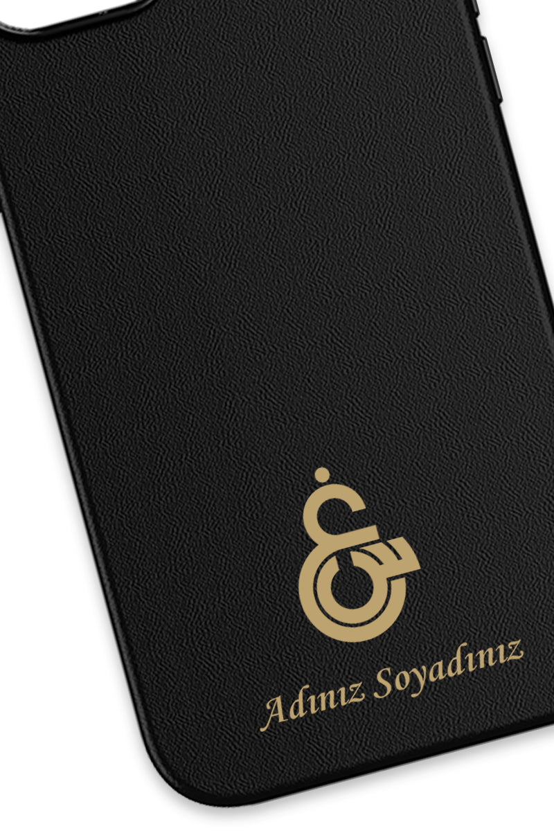 Galatasaray Kişiye Özel Gayin-Sin Arma iPhone 15 Deri Kılıf