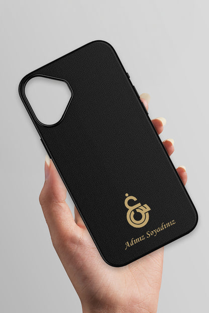 Galatasaray Kişiye Özel Gayin-Sin Arma iPhone 16 Deri Kılıf