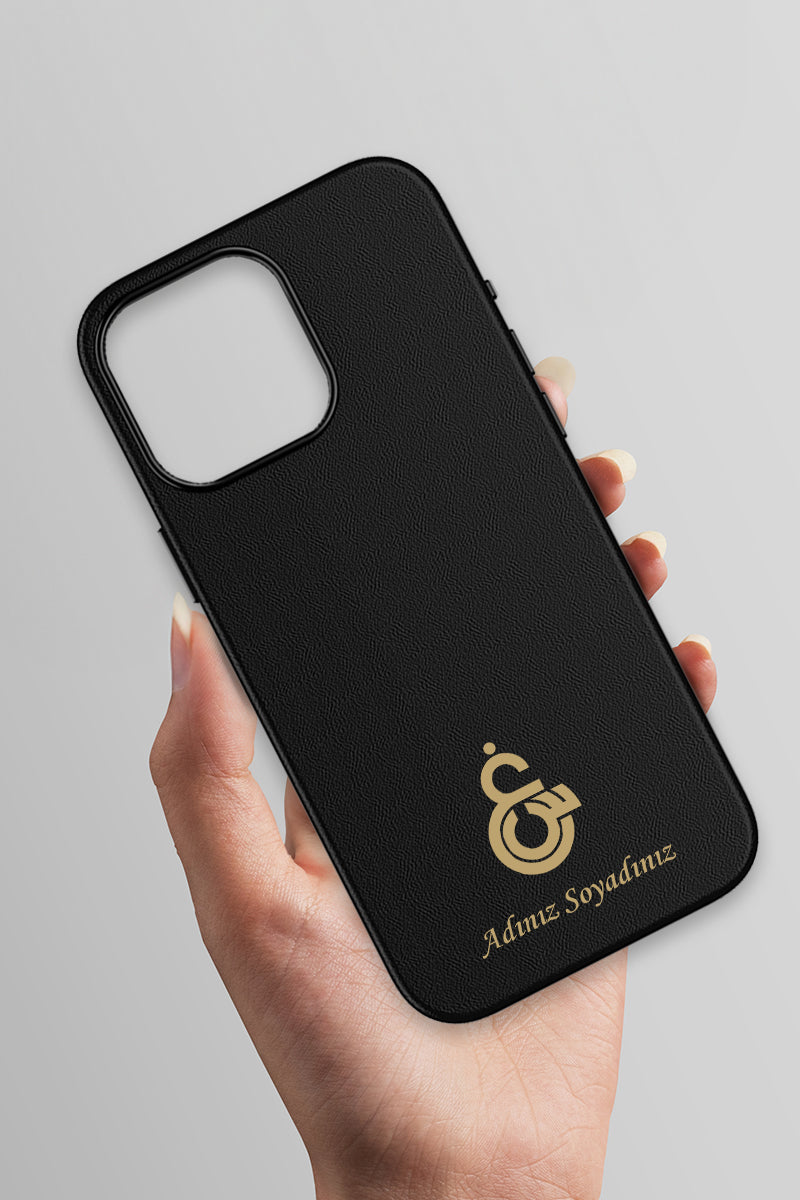 Galatasaray Kişiye Özel Gayin-Sin Arma iPhone 16 Pro Deri Kılıf