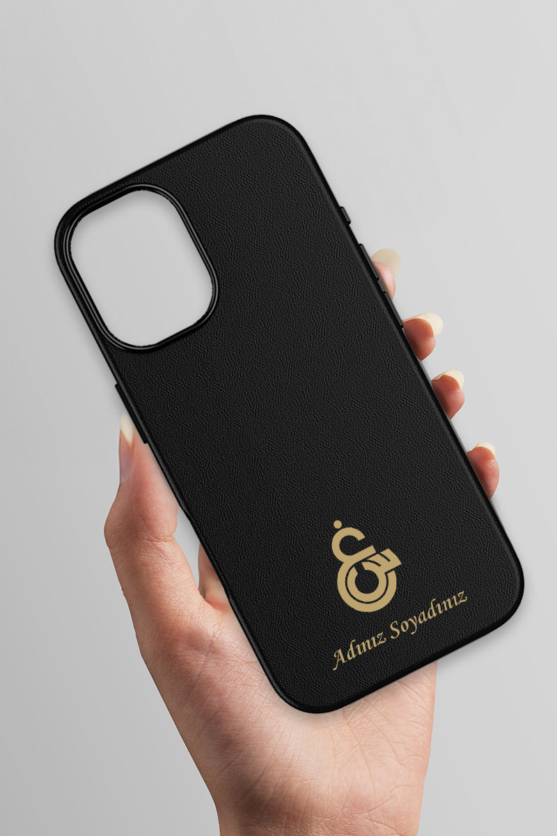 Galatasaray Kişiye Özel Gayin-Sin Arma iPhone 17 Deri Kılıf