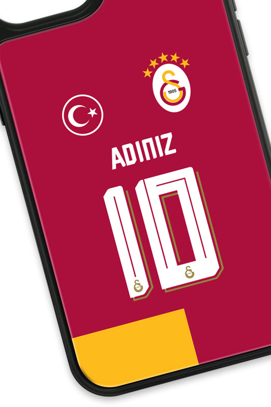 Galatasaray Kişiye Özel Parçalı Forma Cam Telefon Kılıfı