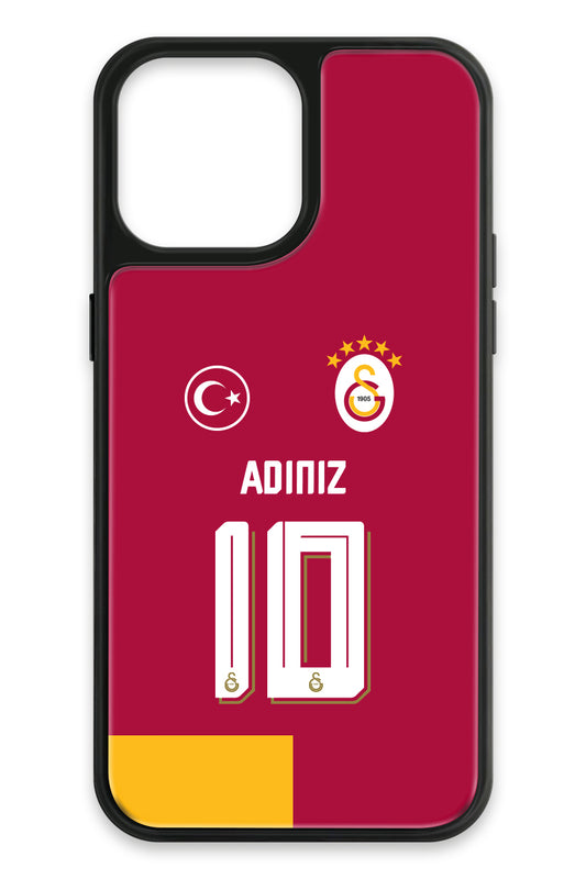 Galatasaray Kişiye Özel Parçalı Forma iPhone 13 Pro Max Cam Telefon Kılıfı